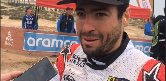 Franco Caimi tras culminar el Dakar: "Un mes antes del comienzo me rompí tres vertebras"