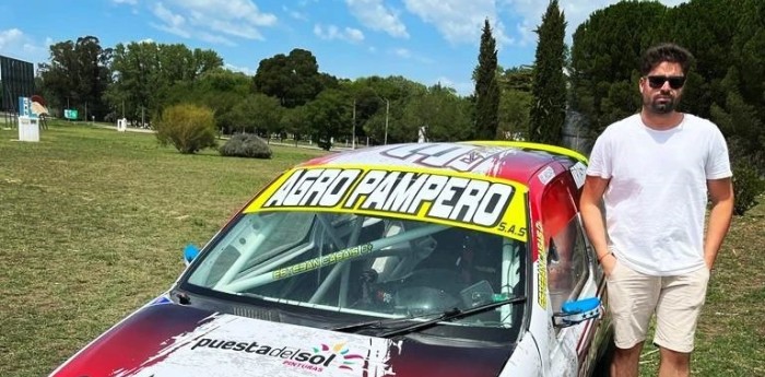 Esteban Casais presentó su auto en Lobería