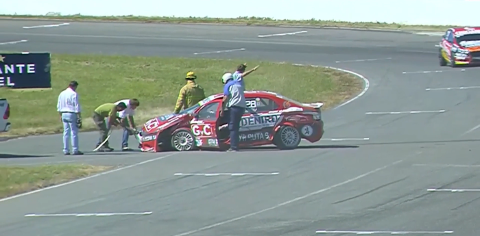 El insólito accidente de Garriz en la 3ra Serie del TN en Alta Gracia