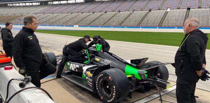 IndyCar: el Juncos Racing retrató el rookie test de Canapino en Texas