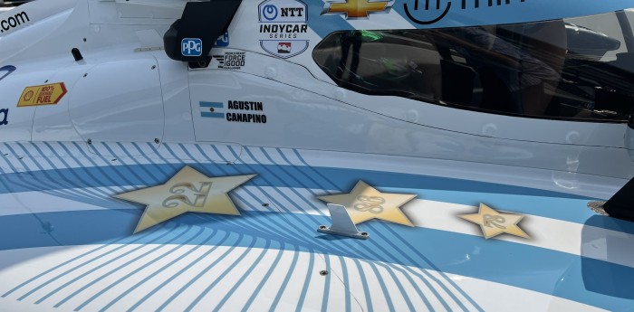 IndyCar: así está el auto de Agustín Canapino en los boxes de Indianápolis