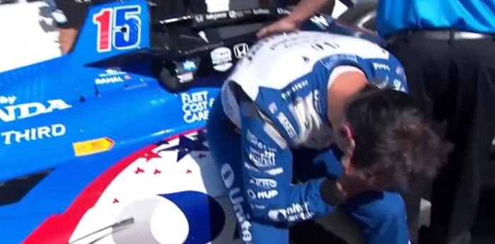 IndyCar: el llanto desconsolado de Rahal tras la eliminación en Indianápolis