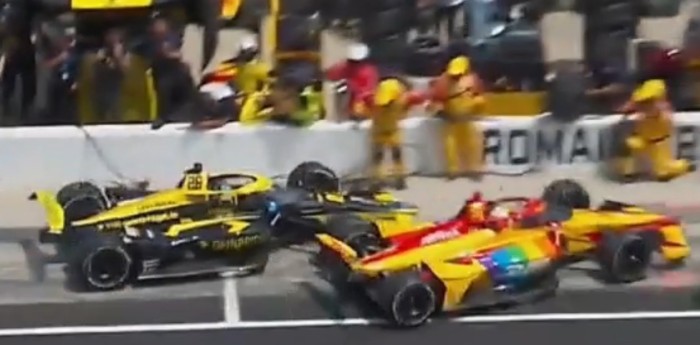 Indy500: Herta - Grosjean y un encontronazo entre compañeros en boxes