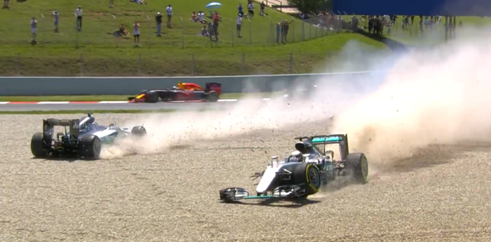 TBT: F1: el toque entre Hamilton y Rosberg en España