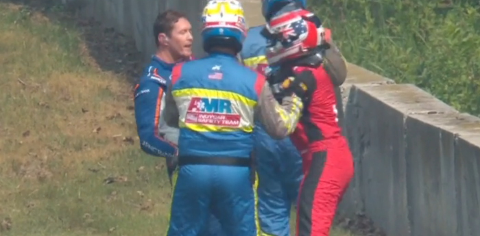 VIDEO: golpe, discusión y empujones en las prácticas de IndyCar en Road America