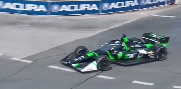 IndyCar: la gran salvada de Agustín Canapino para no terminar contra las gomas