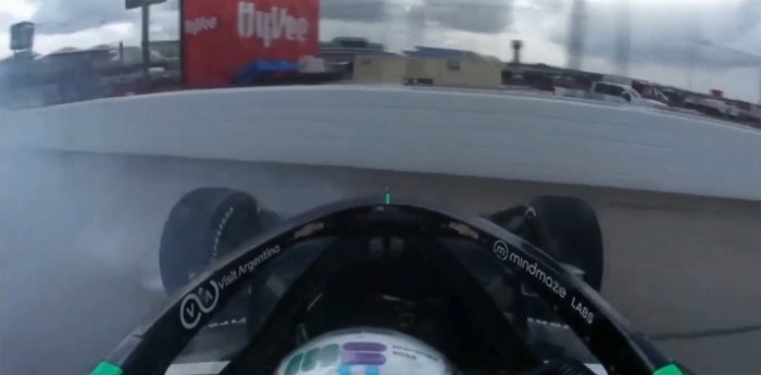 IndyCar: Canapino protagonizó un trompo en el óvalo de Iowa