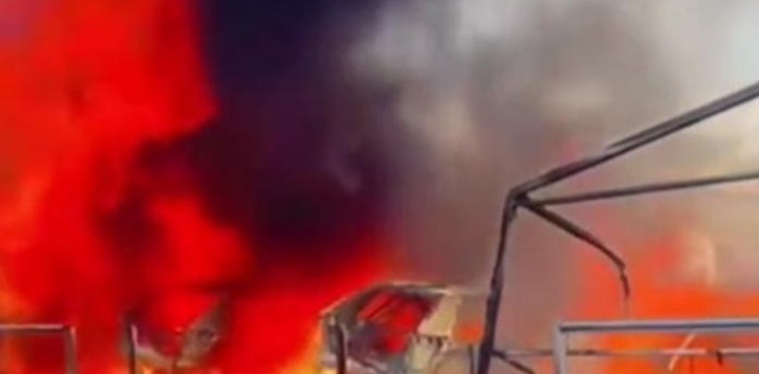 ¡Terrible! Un incendio destruyó el auto de Loeb en el Mundial de Rallycross