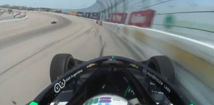 IndyCar: en pleno avance, Canapino le dio a la pared y se complicó su carrera