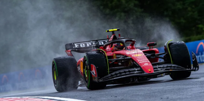 F1 en Bélgica: Sainz lideró una práctica bajo la lluvia en Spa