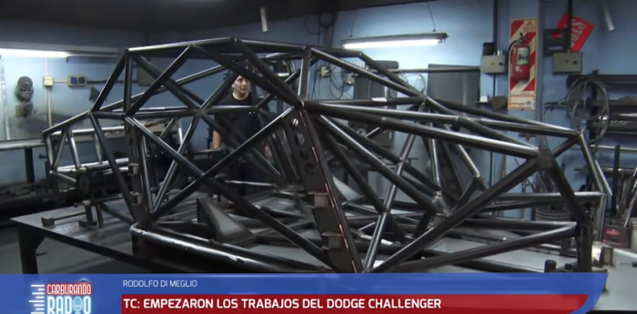 TC: Di Meglio mostró la estructura en la que armará el Dodge Challenger