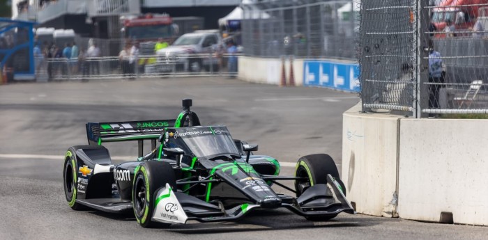 IndyCar: un toque en el final arruinó la carrera de Canapino en Nashville