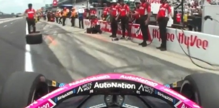 VIDEO: ¡Insólito! Lundqvist generó un confuso episodio en boxes en pleno IndyGP
