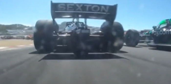 IndyCar: así esquivó Canapino el accidente en la largada en Laguna Seca