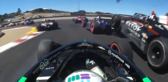 IndyCar: Canapino vivió de cerca el accidente de Ferrucci en Laguna Seca