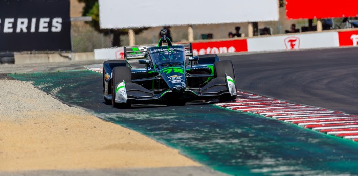 IndyCar: Agustín Canapino hizo un carrerón y llegó 14° en Laguna Seca