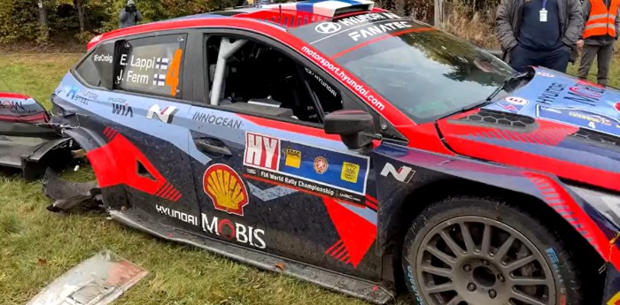 WRC: así quedó el auto de Lappi luego del accidente en el Rally de Europa Central