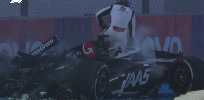 F1: terrible golpe de Kevin Magnussen en el Gran Premio de México