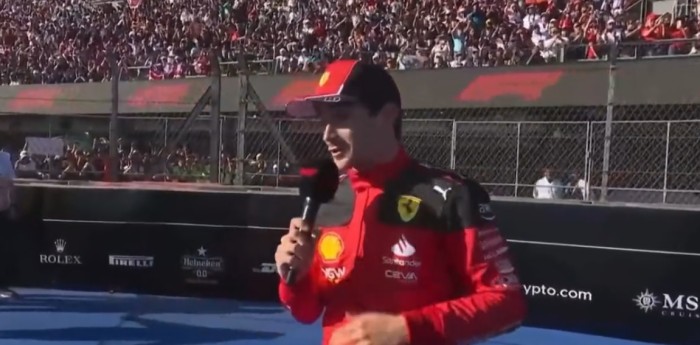 F1: el incómodo momento que vivió Leclerc antes del podio en México
