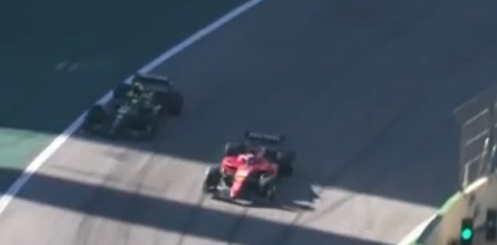 F1: Charles Leclerc fue al límite para superar a Lewis Hamilton