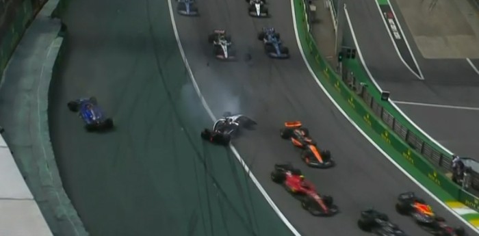F1: ¡A bordo! Así fue el fuerte golpe en la largada del GP de Brasil