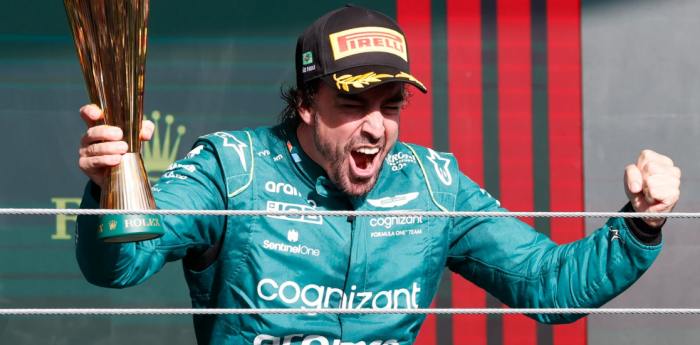 F1: la espectacular reacción de Alonso tras ganarle el mano a mano a Pérez en Brasil