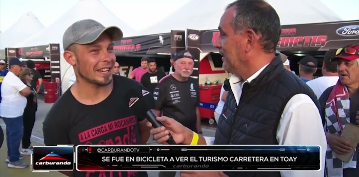 ¡Insólito! Recorrió casi 500km en bicicleta para ver al TC en Toay