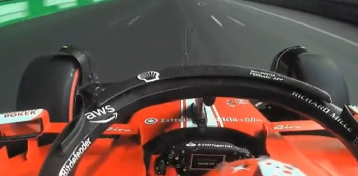 F1: ¡Desde el ojo de Sainz! Así pasó la Ferrari por la alcantarilla en el GP de Las Vegas