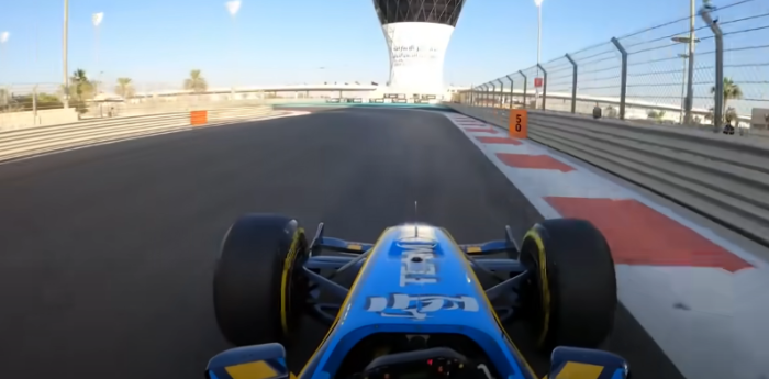 F1: ¡Ajustate el cinturón! Alonso y una vuelta a toda velocidad en Abu Dhabi con el Renault R25