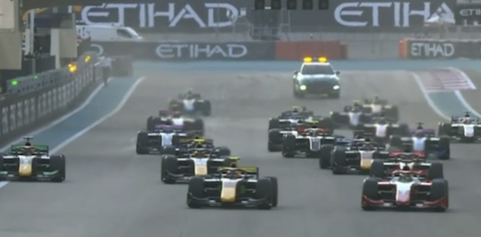 F2: Colapinto superó una complicada largada en el Sprint de Abu Dhabi