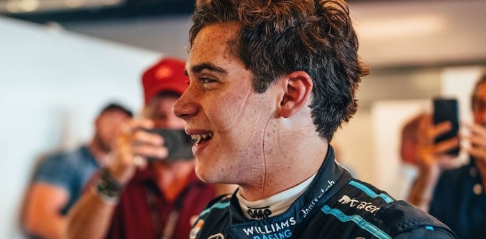 La alegría de Colapinto al culminar el test con el F1 de Williams