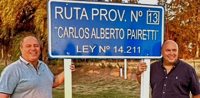 La Ruta Provincial 13 ya lleva el nombre de Carlos Alberto Pairetti