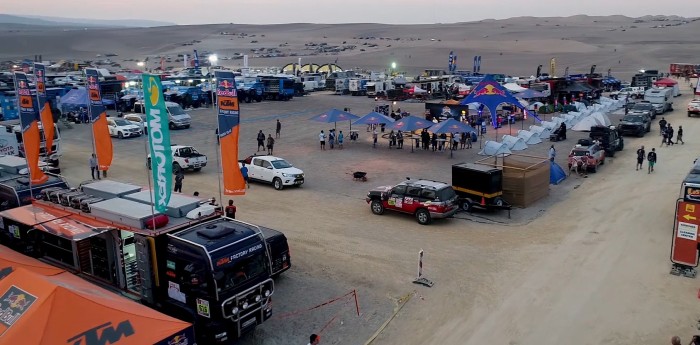 Dakar 2024: ¡Desde adentro! Así salen los pilotos del campamento hacia la aventura