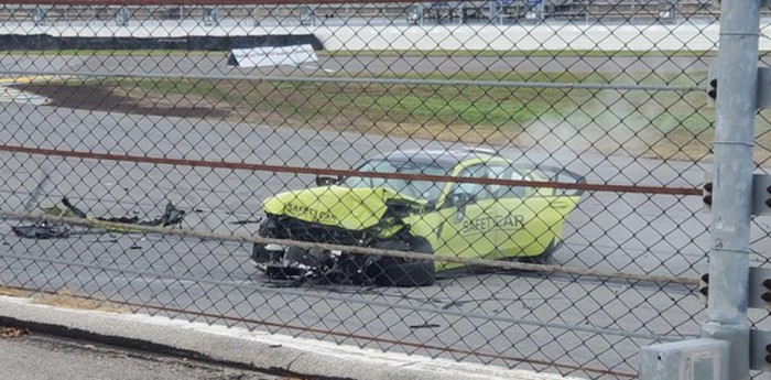 ¡Insólito! Chocó el Pace Car de las 24 Horas de Daytona