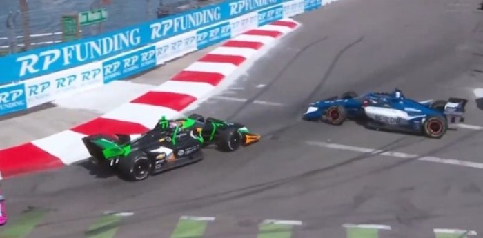 IndyCar: Romain Grosjean protagonizó un toque y se complicó en St. Petersburg