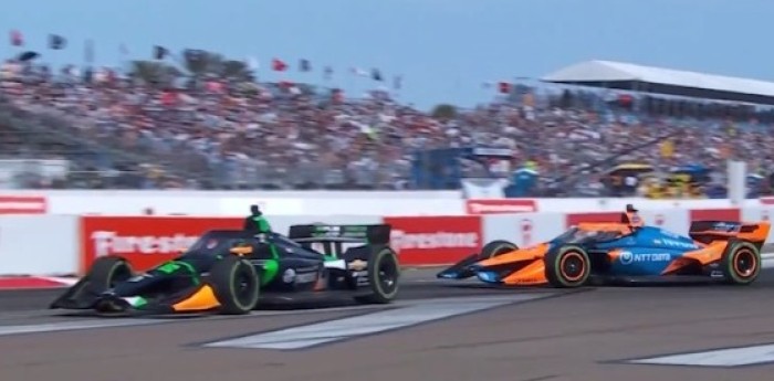 IndyCar: Canapino se pasó de largo en la curva uno cuando intentó pasar a Ilott