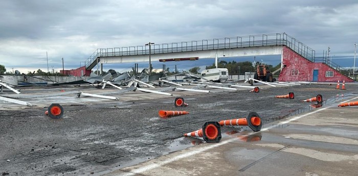 Más detalles del temporal que azotó al autódromo de 9 de Julio