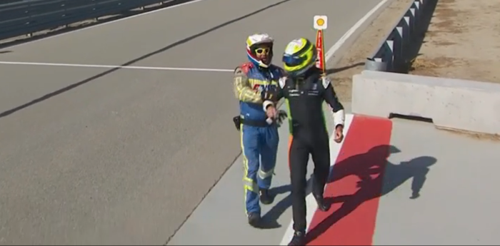 IndyCar: la calentura de Grosjean luego del accidente durante la largada en Thermal Club