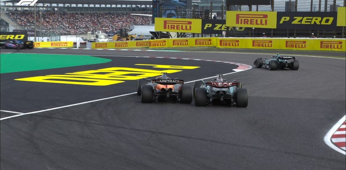 F1: ¡Al filo! La polémica maniobra que protagonizaron Piastri y Russell en Japón