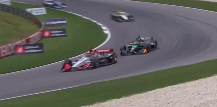 IndyCar: la intensa lucha que Canapino tuvo con Will Power en plena carrera