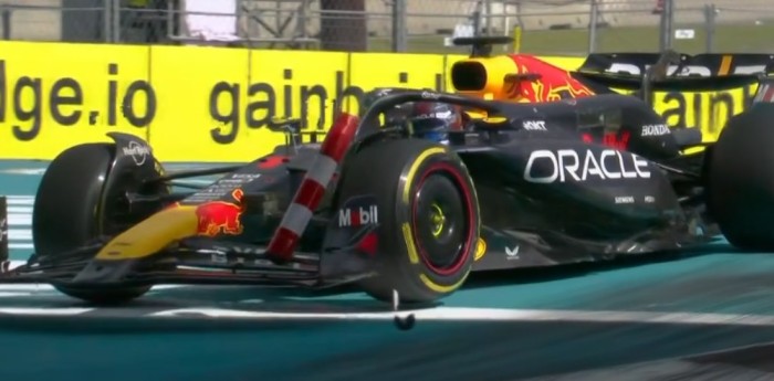 F1: Verstappen cometió un exceso cuando era líder y golpeó un cono