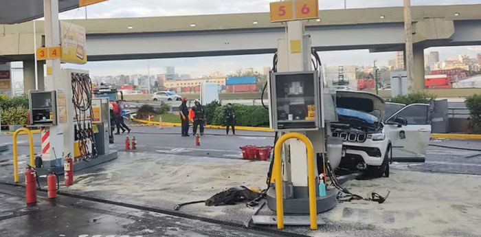 El flamante campeón con Estudiantes que chocó su camioneta contra una estación de servicio