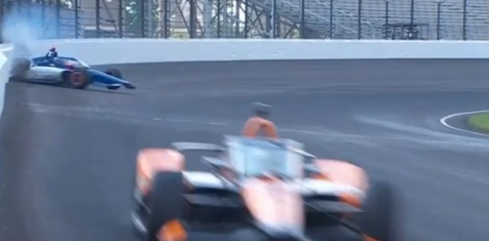 IndyCar: durísimo golpe en los entrenamientos de la Indianápolis