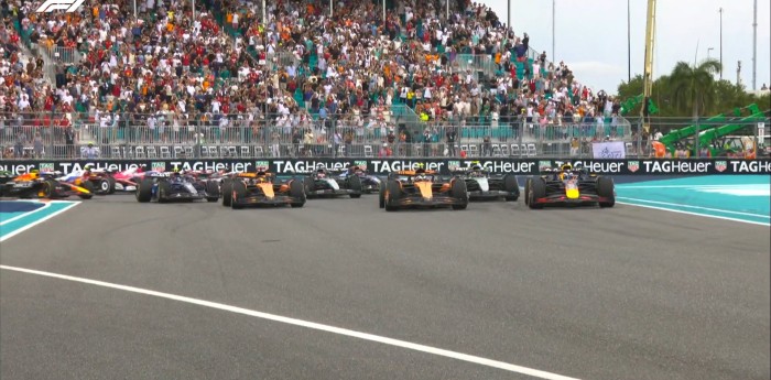 F1: Verstappen y Norris protagonizaron una áspera largada en el GP de Miami