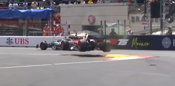 F1: el espectacular salto de Hamilton en la FP1 del GP de Mónaco