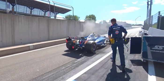 F1: Carlos Sainz sufrió un principio de incendio y no podrá largar en Austria