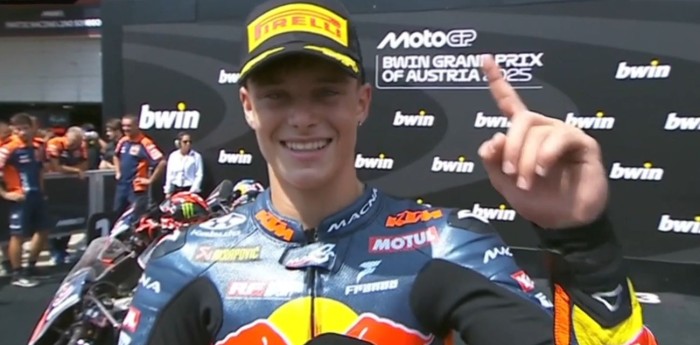 Perrone, tras lograr su primera pole en Moto3: “Lo importante mañana es disfrutar la carrera y pensar”