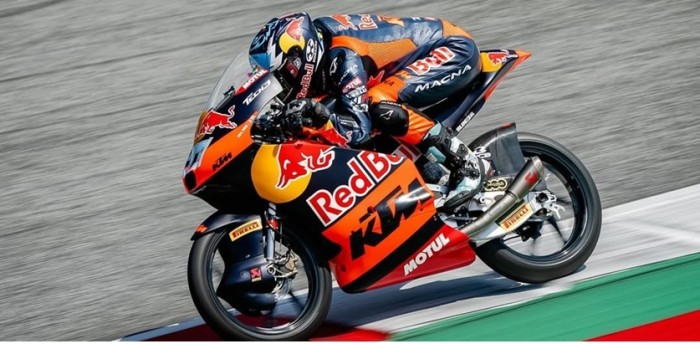 Moto3: Valentín Perrone terminó en lo más alto de la práctica clasificatoria del GP de Cataluña