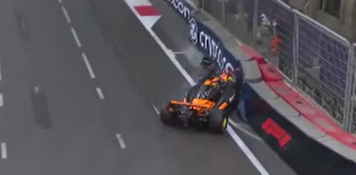 F1: Piastri y un accidente que lo dejó con las manos vacías en la clasificación del GP de Azerbaiyan