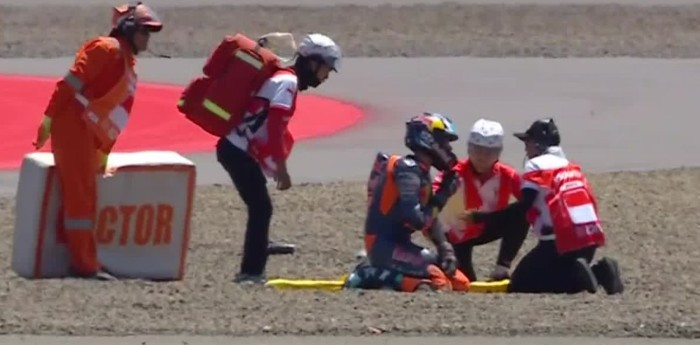 Moto3: fortísimo accidente de Perrone en Indonesia